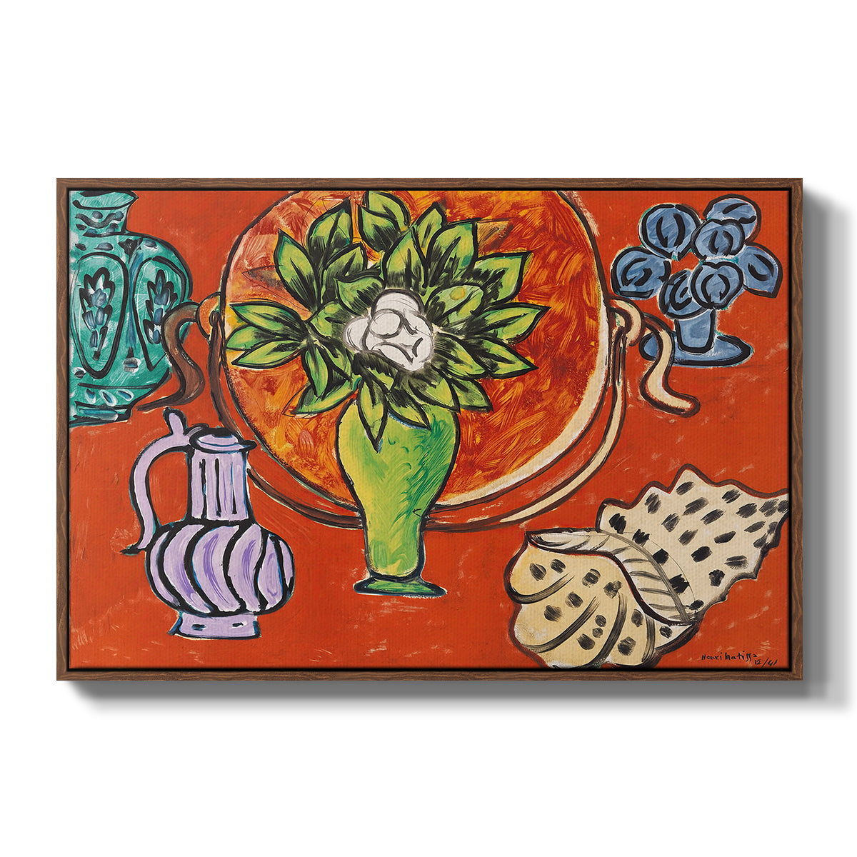 Still Life with a Magnolia (Nature morte au magnolia), 1941 - Floater Framed Canvas Print