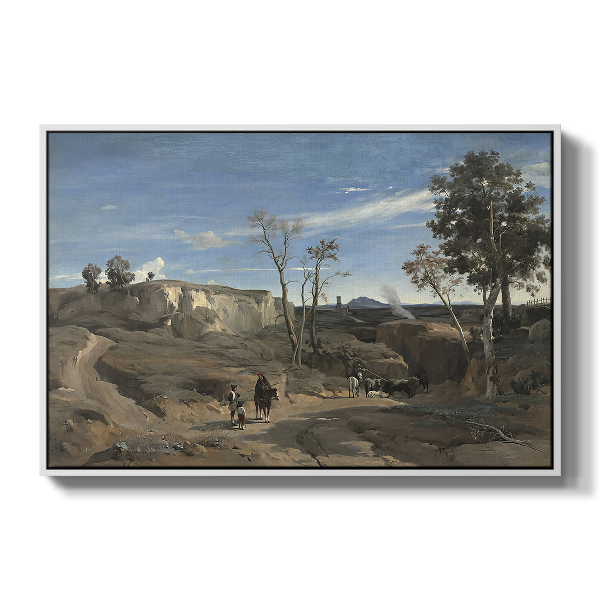 La Cervara, the Roman Campagna, c. 1830-1831 - Floater Framed Canvas Print