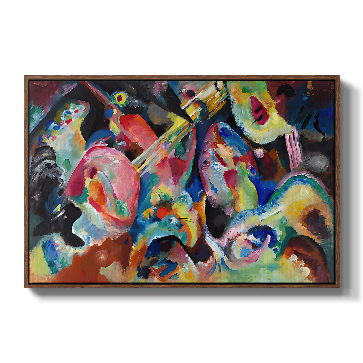 Improvisation. Deluge, 1913 - Floater Framed Canvas Print