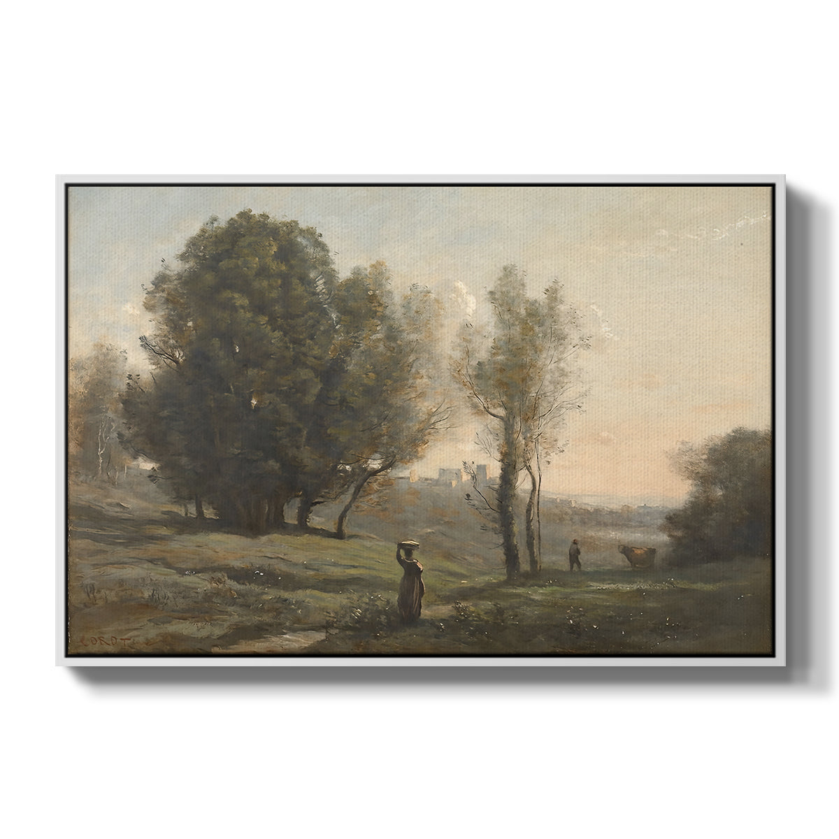 Landscape (Souvenir of les landes), c. 1872 - Floater Framed Canvas Print