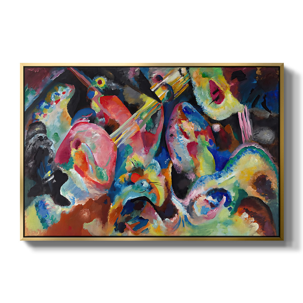 Improvisation. Deluge, 1913 - Floater Framed Canvas Print