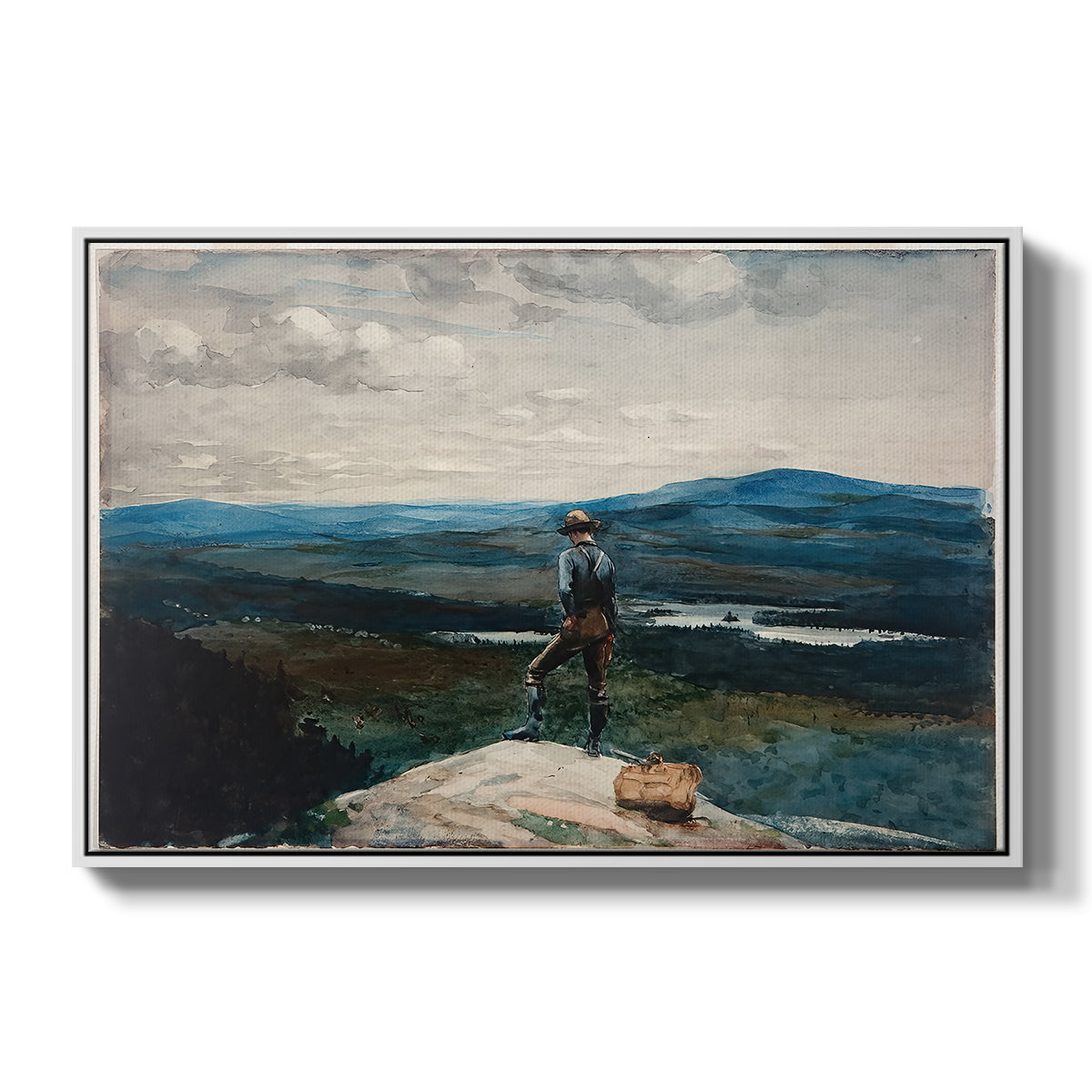 The Ranger, Adirondacks, 1882 - Floater Framed Canvas Print