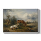 Two Horses on the Pasture, c. 1825 - Floater Framed Canvas Print