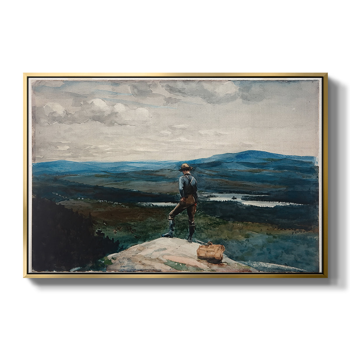 The Ranger, Adirondacks, 1882 - Floater Framed Canvas Print