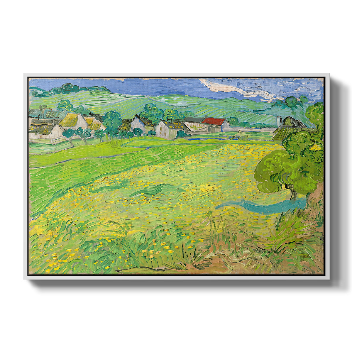 Les Vessenots in Auvers, 1890 - Floater Framed Canvas Print
