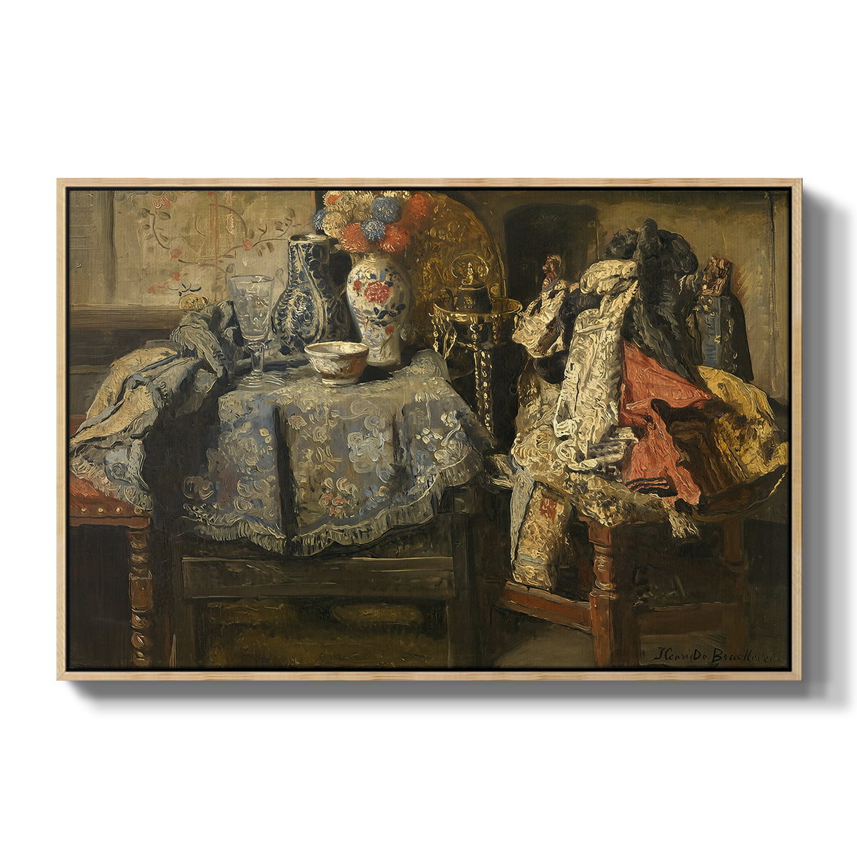 Still Life Requisites, 1885 - Floater Framed Canvas Print