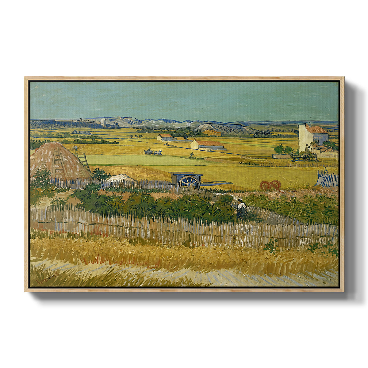 The Harvest, 1888 - Floater Framed Canvas Print