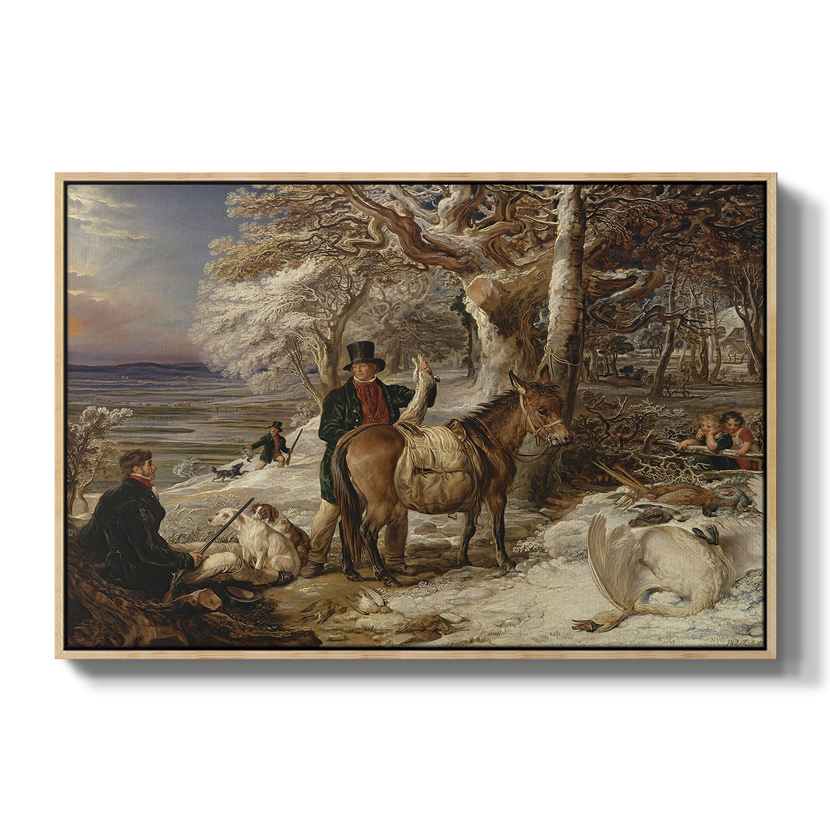 The Day's Sport, 1826 - Floater Framed Canvas Print