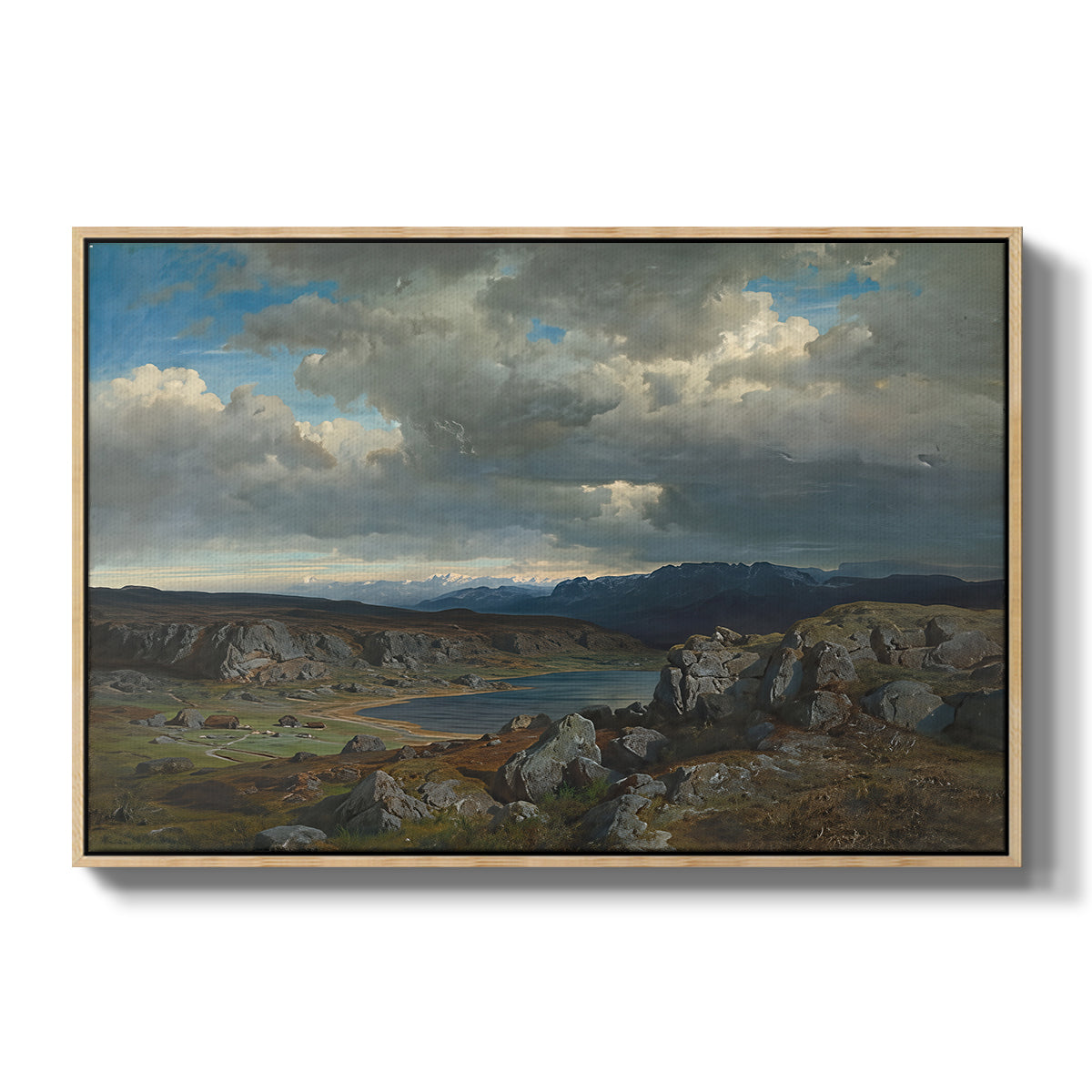 Norwegian Highlands, 1857 - Floater Framed Canvas Print