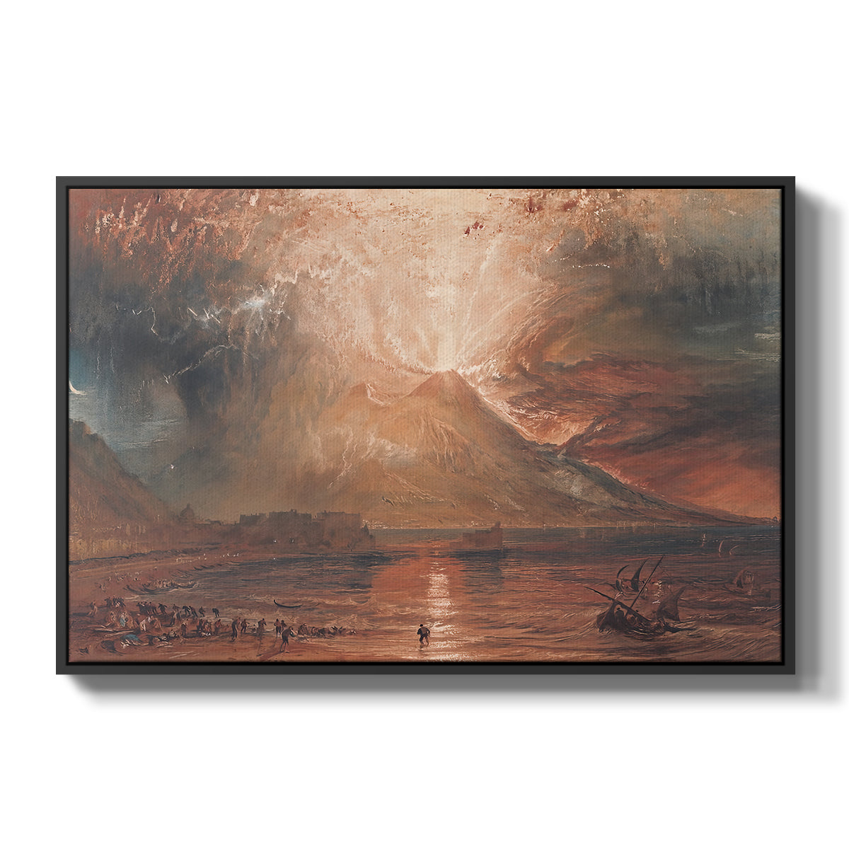 Vesuvius in Eruption, c. 1817 - Floater Framed Canvas Print