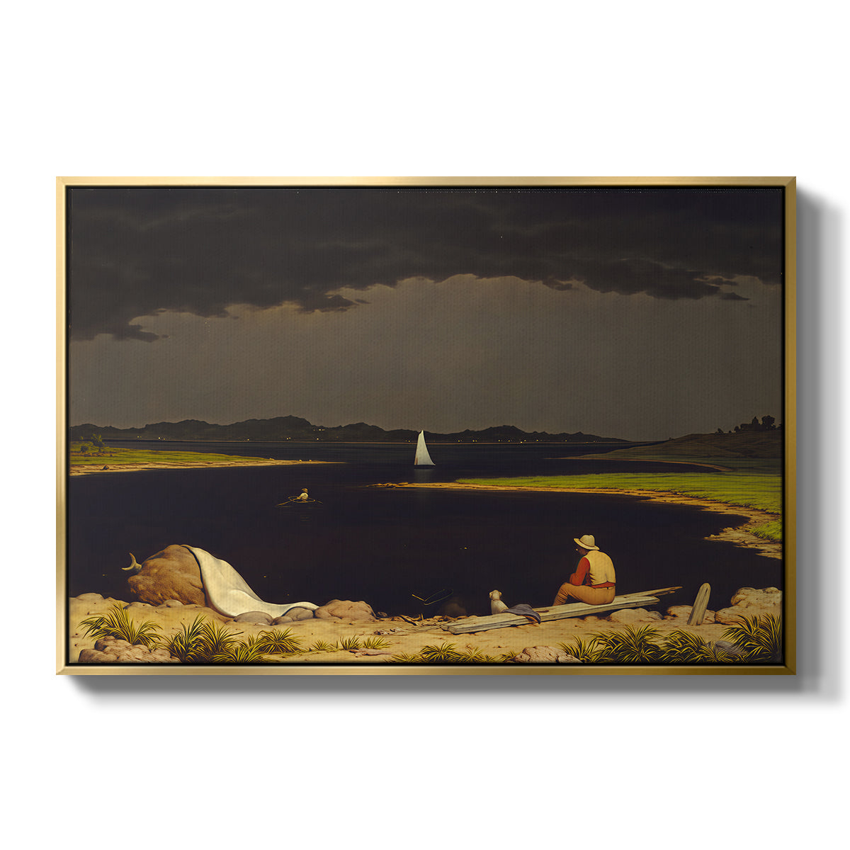 Approaching Thunder Storm, 1859 - Floater Framed Canvas Print
