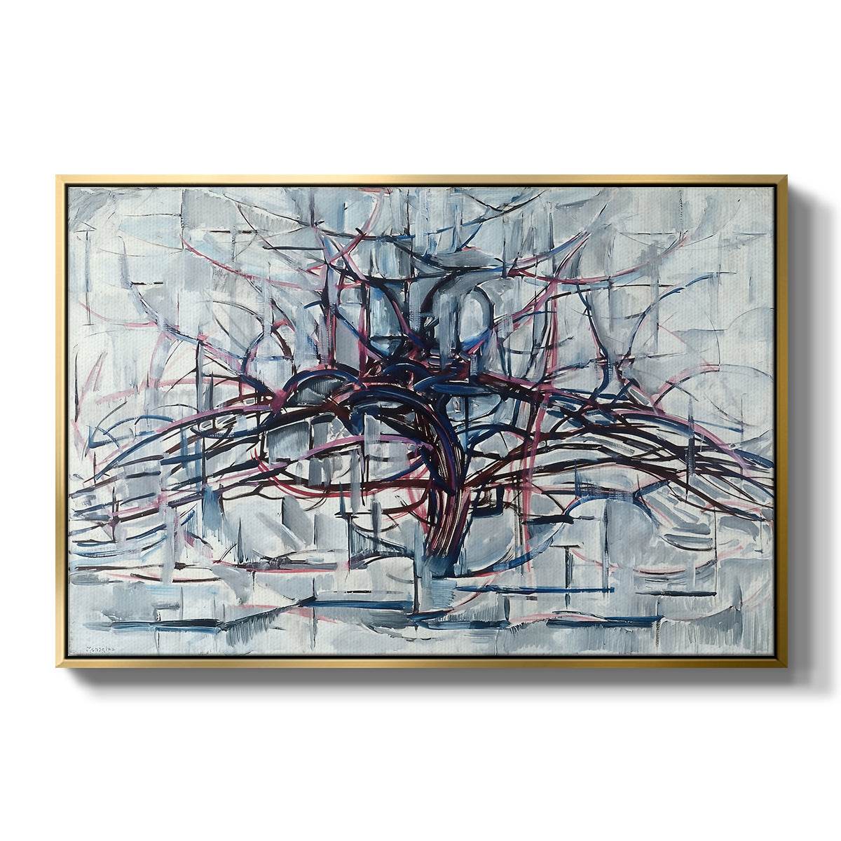 Horizontal Tree, 1912 - Floater Framed Canvas Print