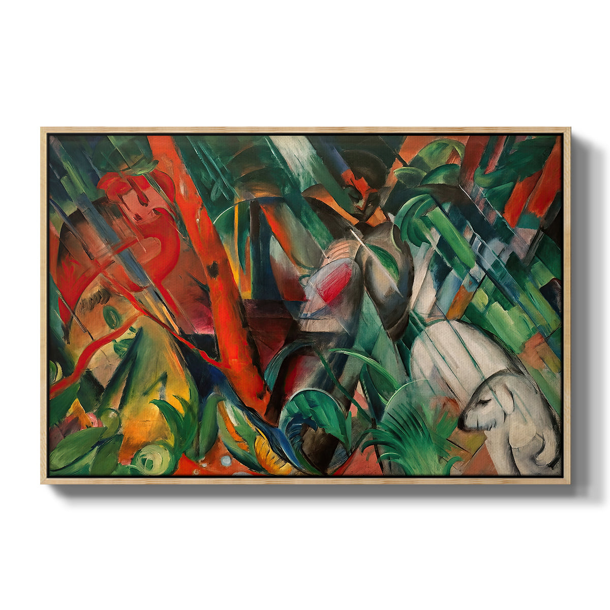 In the Rain, 1912 - Floater Framed Canvas Print