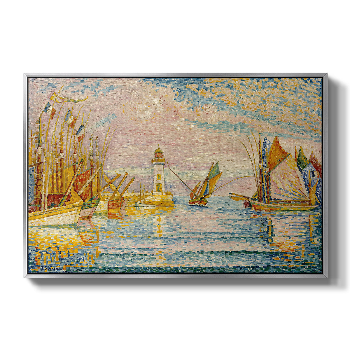 The Lighthouse at Groix, 1925 - Floater Framed Canvas Print