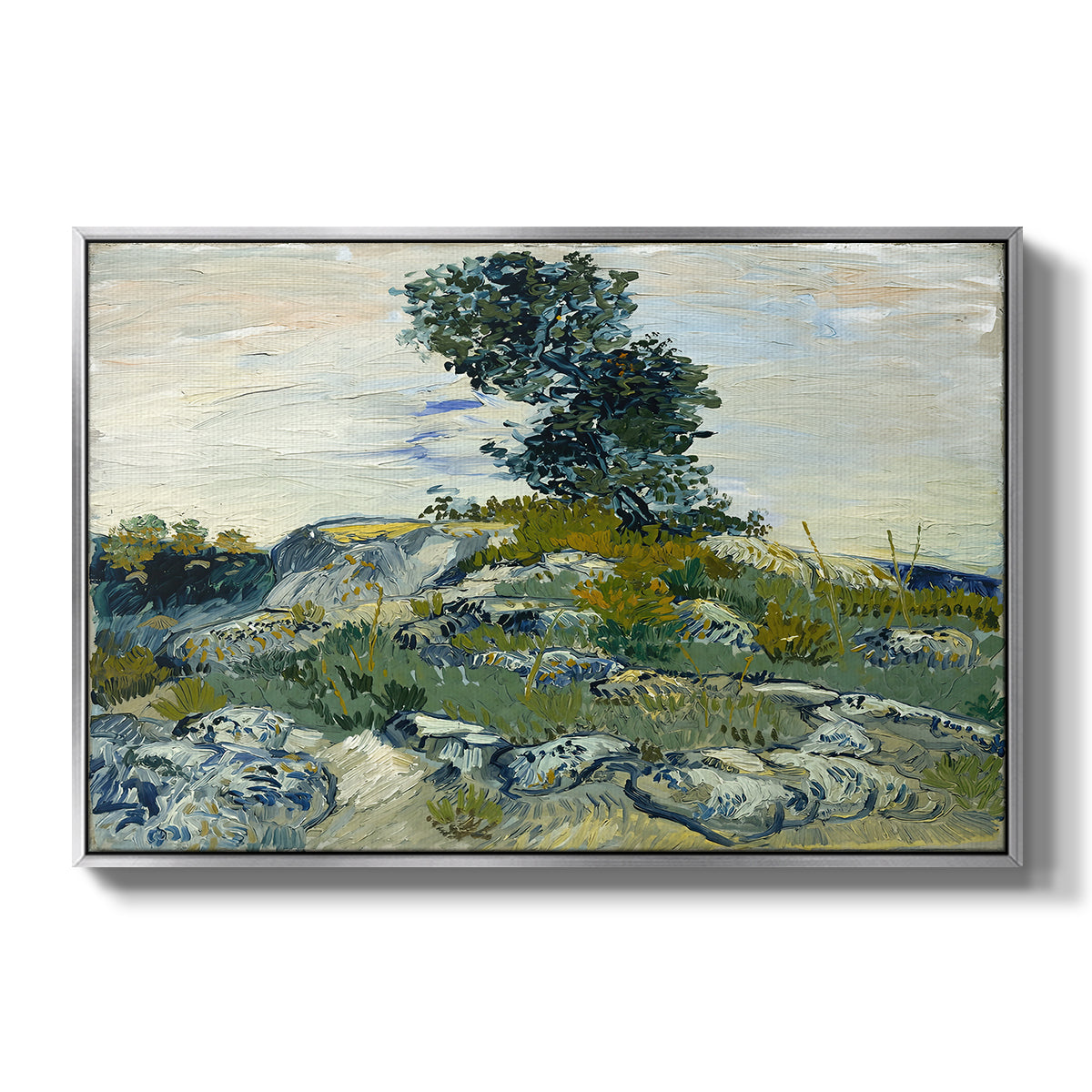 The Rocks, 1888 - Floater Framed Canvas Print