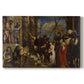 Canvas art print portraying a crowded religious scene with central figure presented before gathered crowd, set against a white background