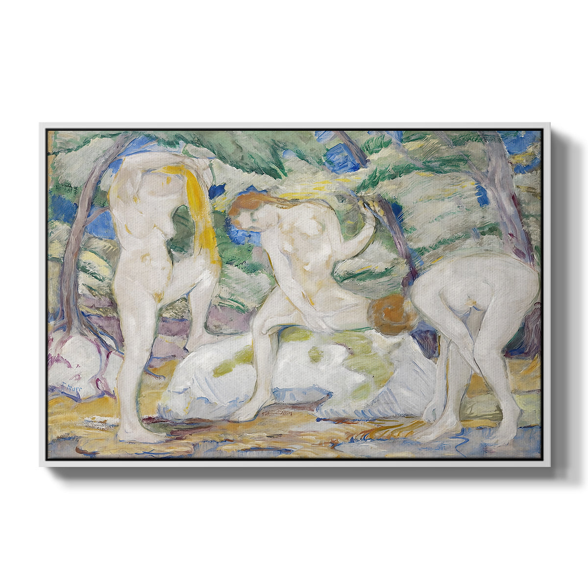 Bathing Women, 1910 - Floater Framed Canvas Print