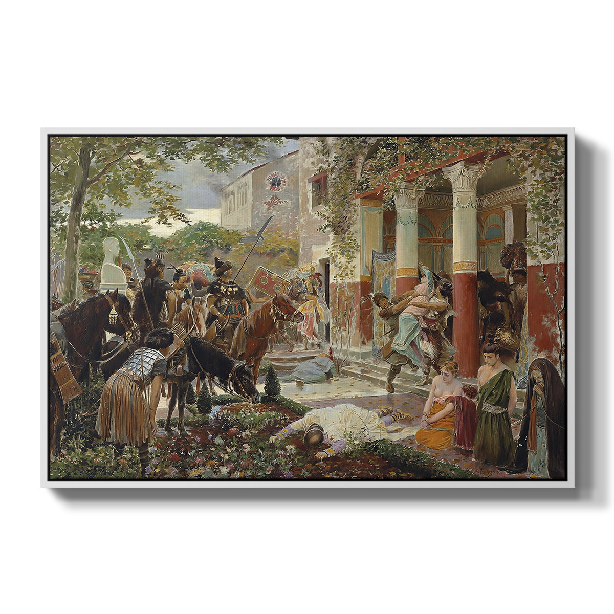 Onslaught of the Tartars, c. 1938 - Floater Framed Canvas Print
