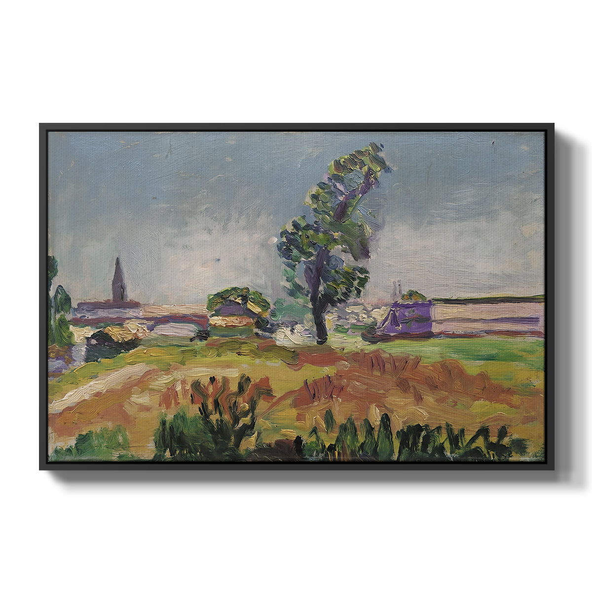 Landscape Around Toulouse, The Bridge of the Young Ladies, 1898 - Floater Framed Canvas Print