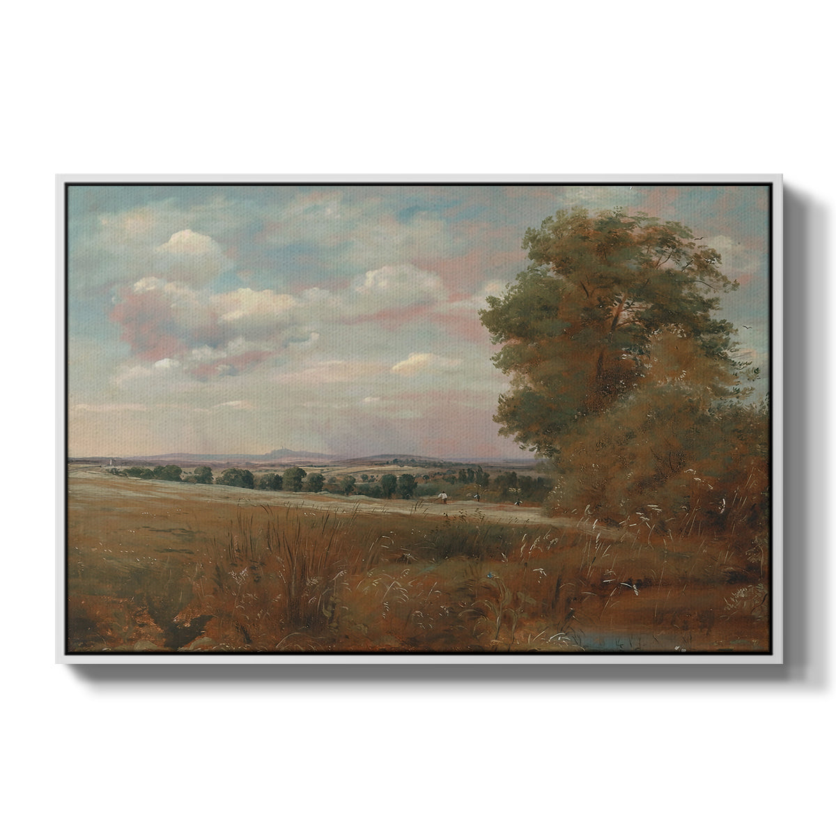 Landscape at Hampstead, with Harrow in the Distance, c. 1849-1855 - Floater Framed Canvas Print