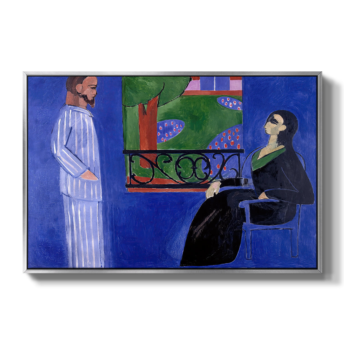 The Conversation, c. 1908-1912 - Floater Framed Canvas Print