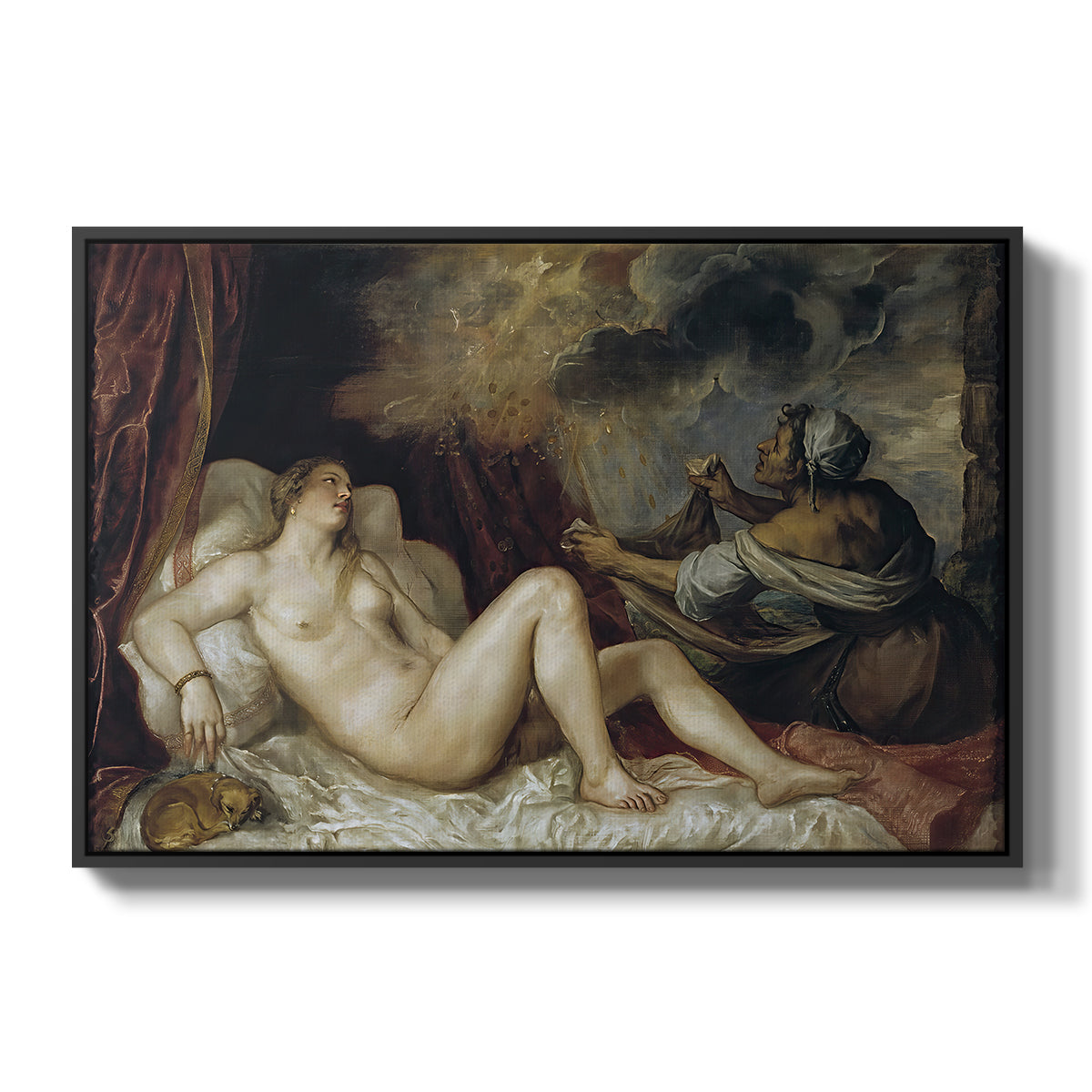 Danaë, c. 1560-1565 - Floater Framed Canvas Print