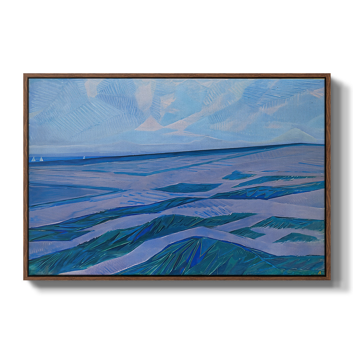 Dune Landscape, 1911 - Floater Framed Canvas Print