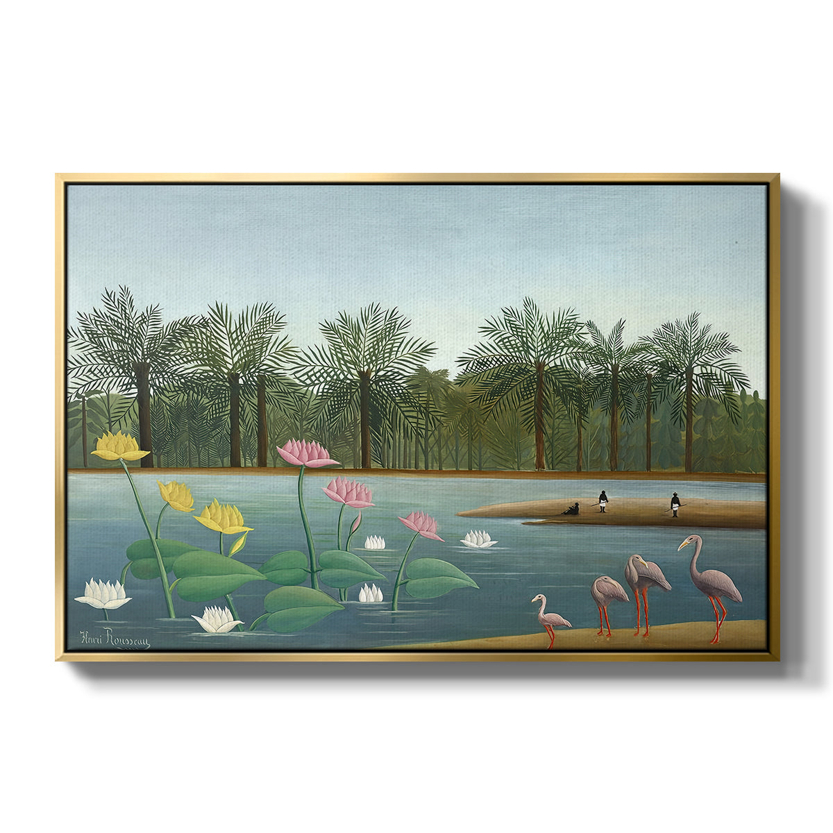 The Flamingoes (Les Flamants), 1907 - Floater Framed Canvas Print