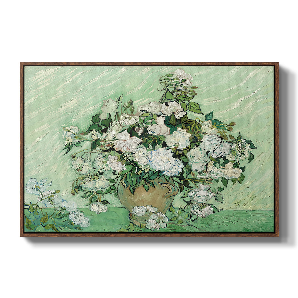 Roses, 1890 - Floater Framed Canvas Print