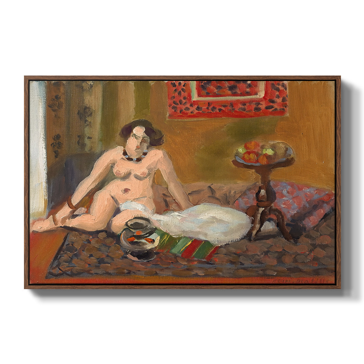 Nude with Goldfish (Nu aux poissons rouges), c. 1922 - Floater Framed Canvas Print