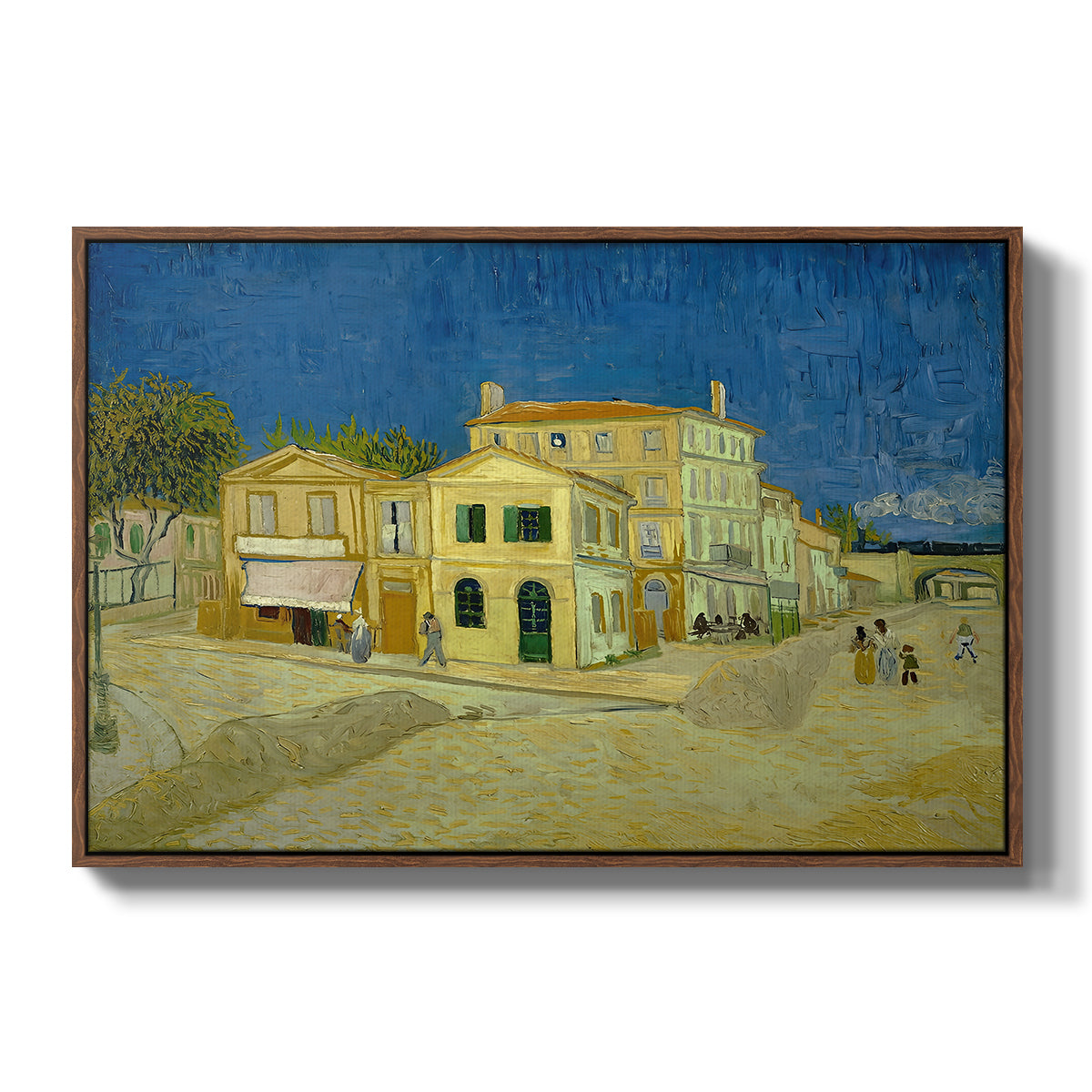 The Yellow House (The Street), 1888 - Floater Framed Canvas Print
