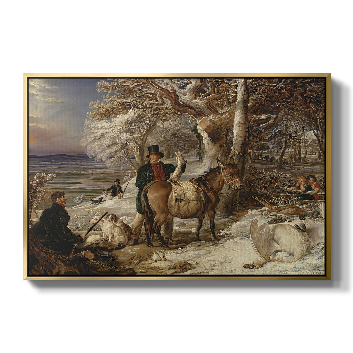 The Day's Sport, 1826 - Floater Framed Canvas Print