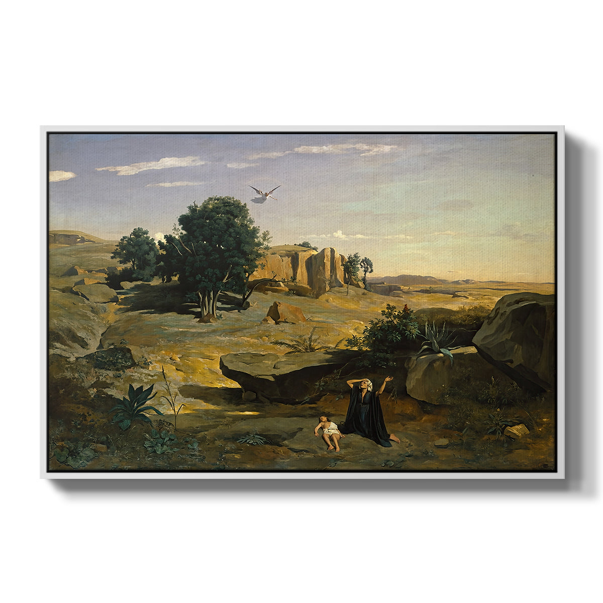 Hagar in the Wilderness, 1835 - Floater Framed Canvas Print