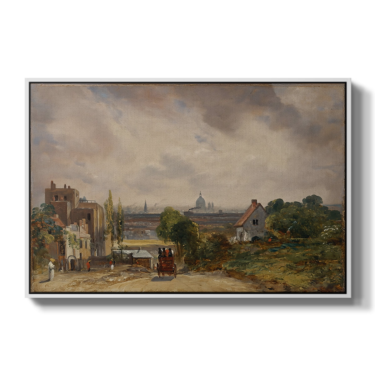 Sir Richard Steele's Cottage, Hampstead, c. 1832 - Floater Framed Canvas Print