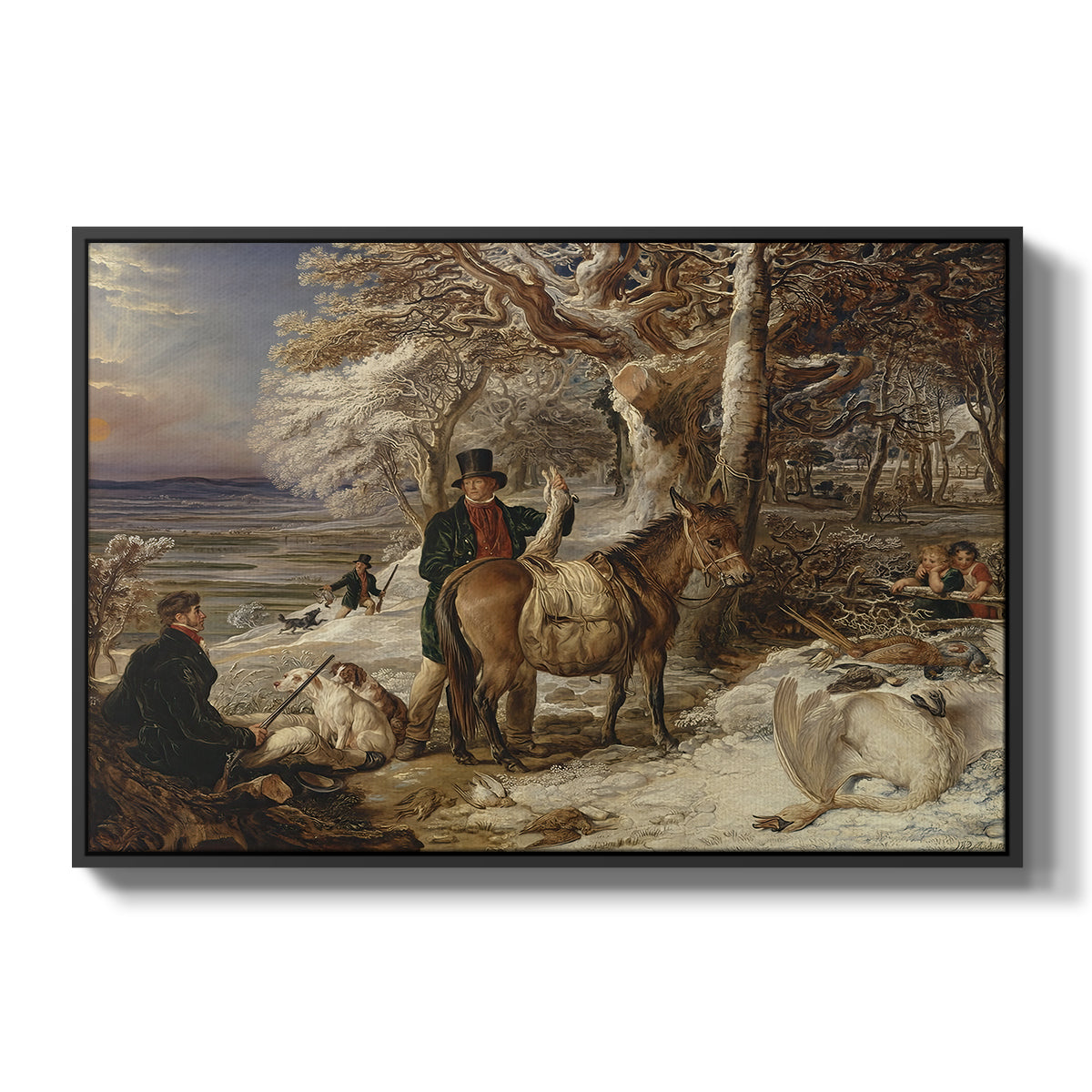 The Day's Sport, 1826 - Floater Framed Canvas Print
