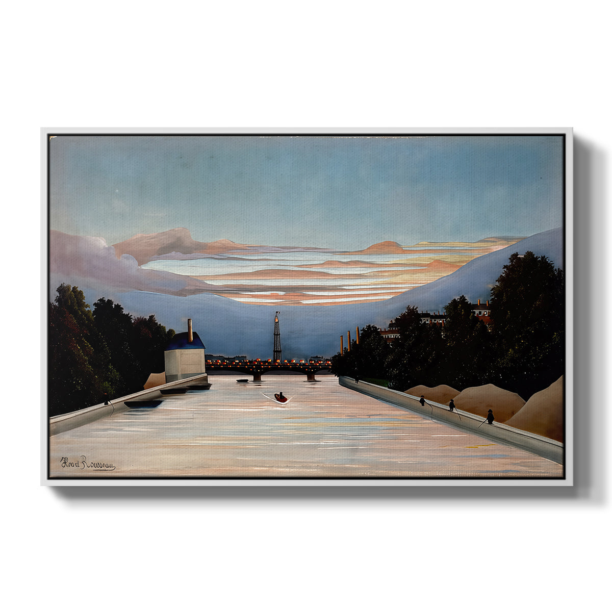 The Eiffel Tower, c. 1898 - Floater Framed Canvas Print