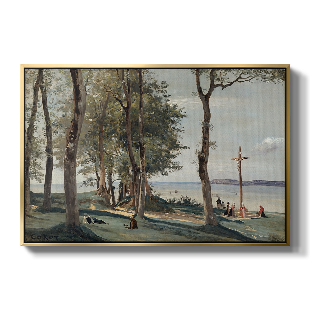 A Calvary on the Cote de Grace, c. 1829 - Floater Framed Canvas Print