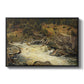 Waterfall in Hallingdal, 1848 - Floater Framed Canvas Print