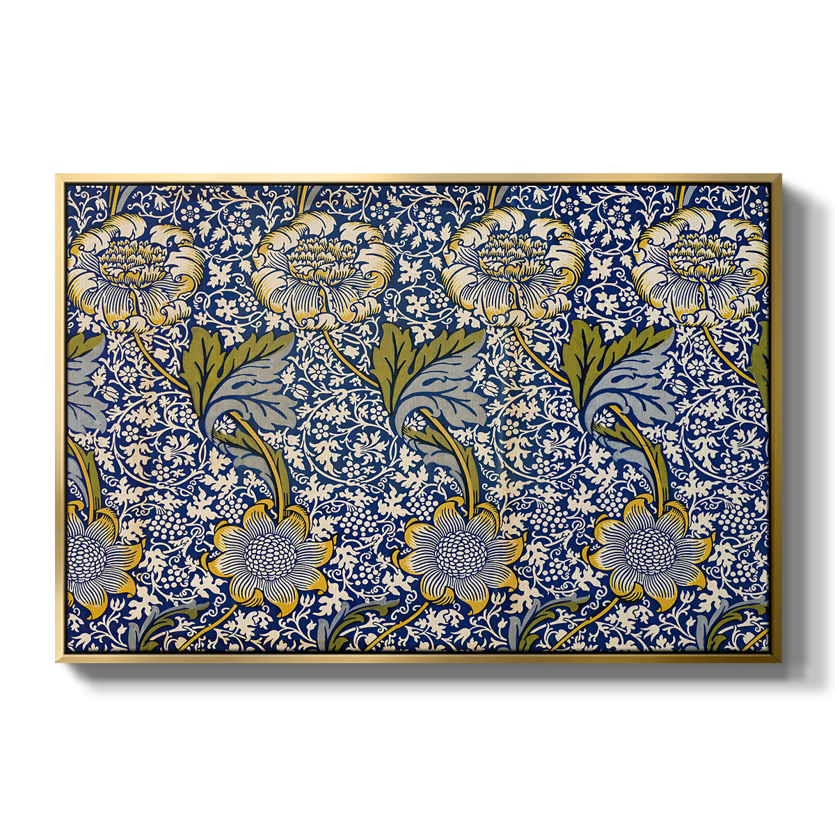 Kennet - Indigo/Gold, 1883 - Floater Framed Canvas Print