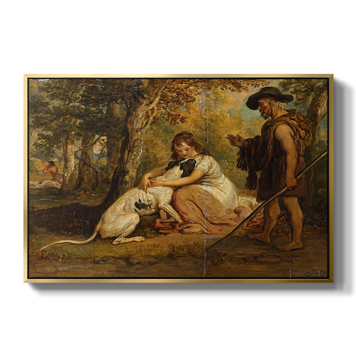 Measure for Measure, or The Biter Bit, 1840 - Floater Framed Canvas Print