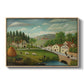 Pastoral Landscape with Stream, Fisherman and Strollers, 1875-1880 - Floater Framed Canvas Print