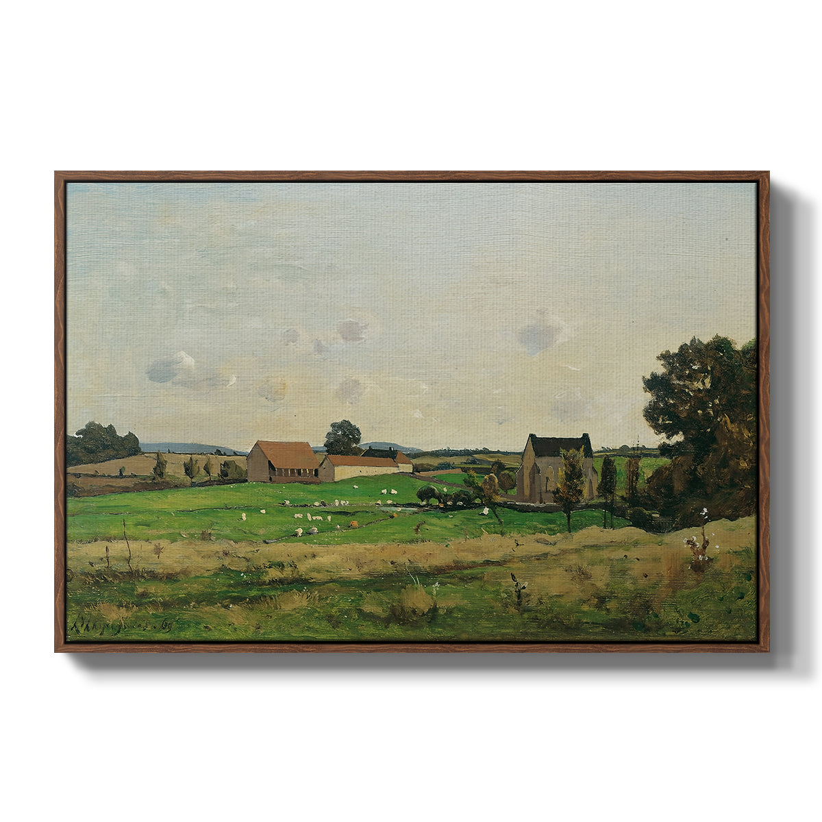 The Saulce Estate, 1869 - Floater Framed Canvas Print