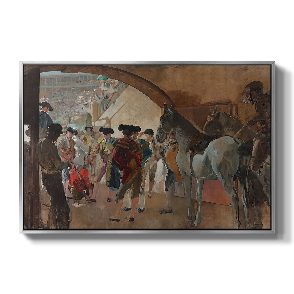 Before the Bullfight (Antes de la corrida), c. 1900 - Floater Framed Canvas Print