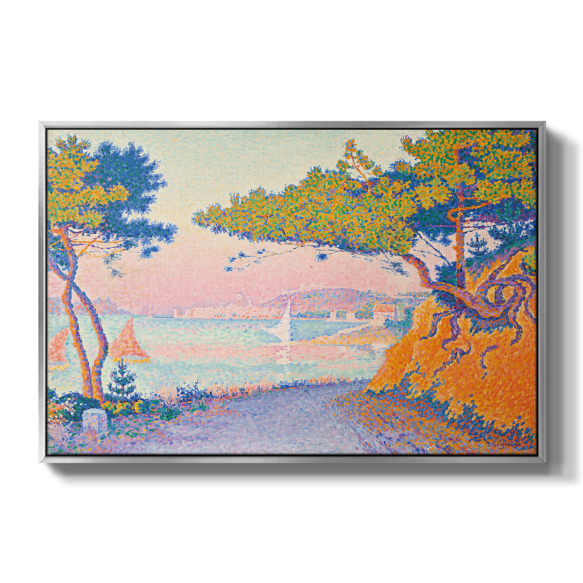 Golfe Juan, 1896 - Floater Framed Canvas Print