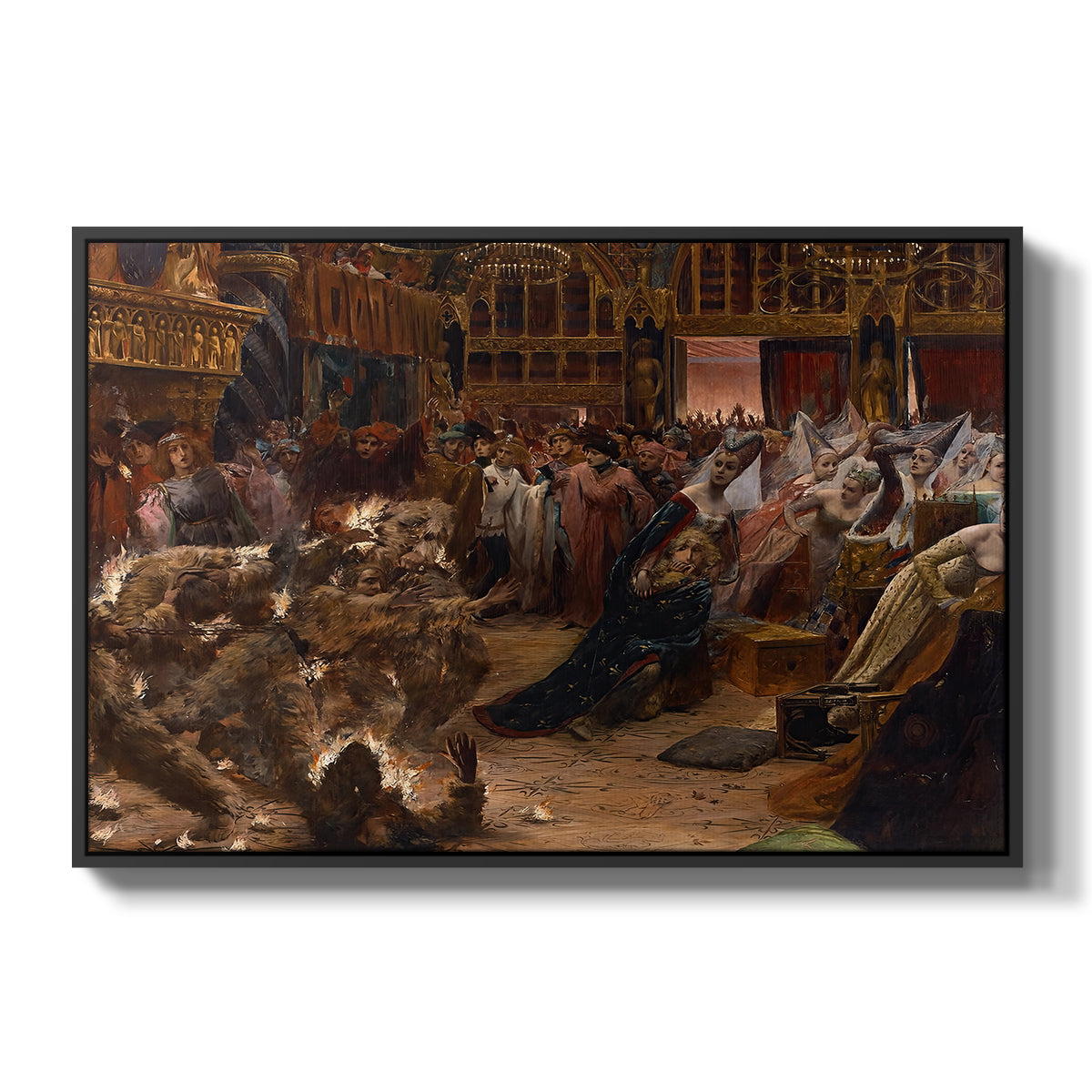 Ball of the Burning Men, 1889 - Floater Framed Canvas Print