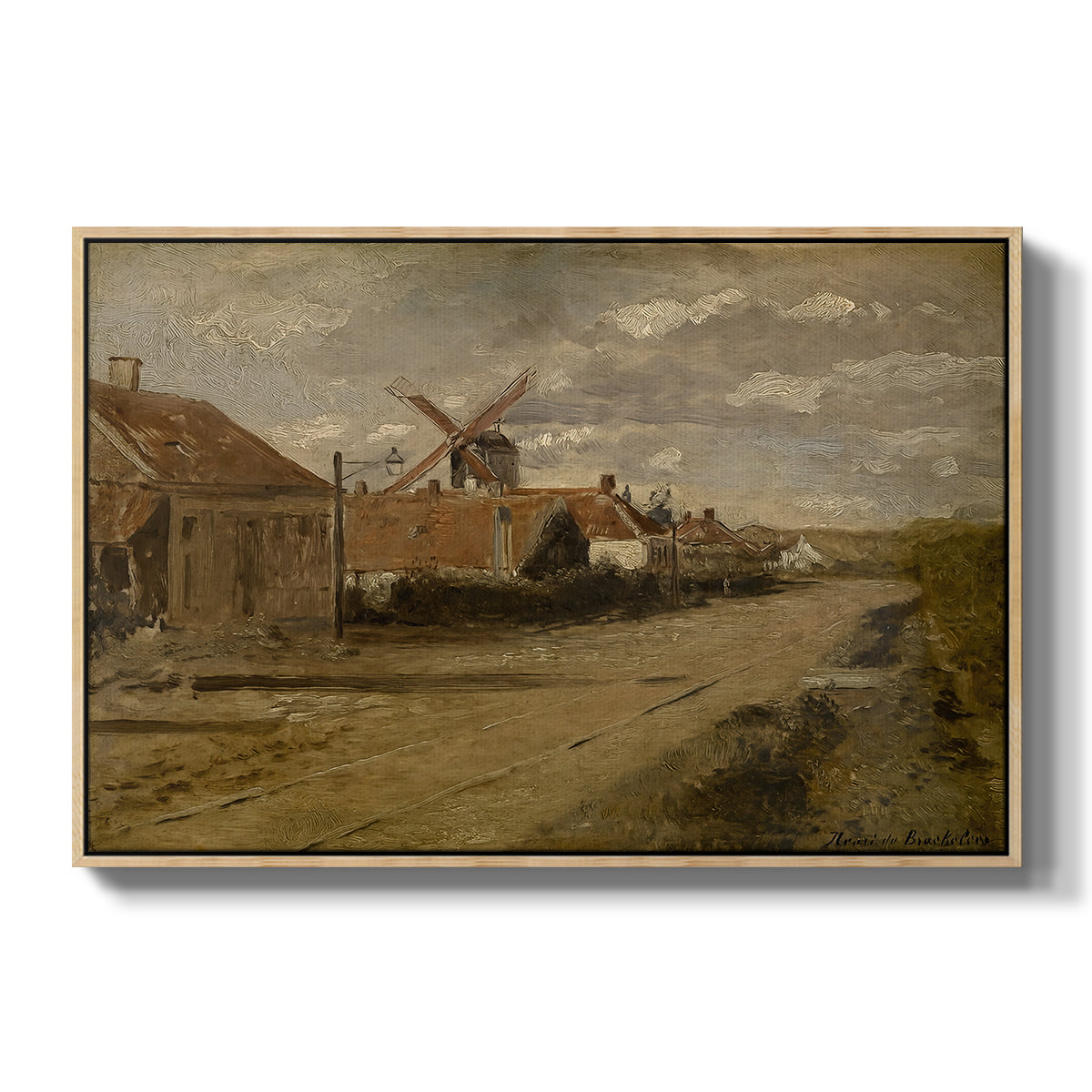 The Mill at Kiel, c. 1885-1888 - Floater Framed Canvas Print