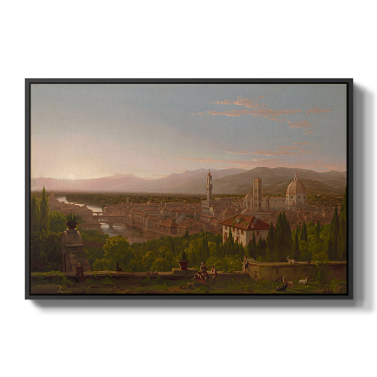 View of Florence from San Miniato, 1837 - Floater Framed Canvas Print