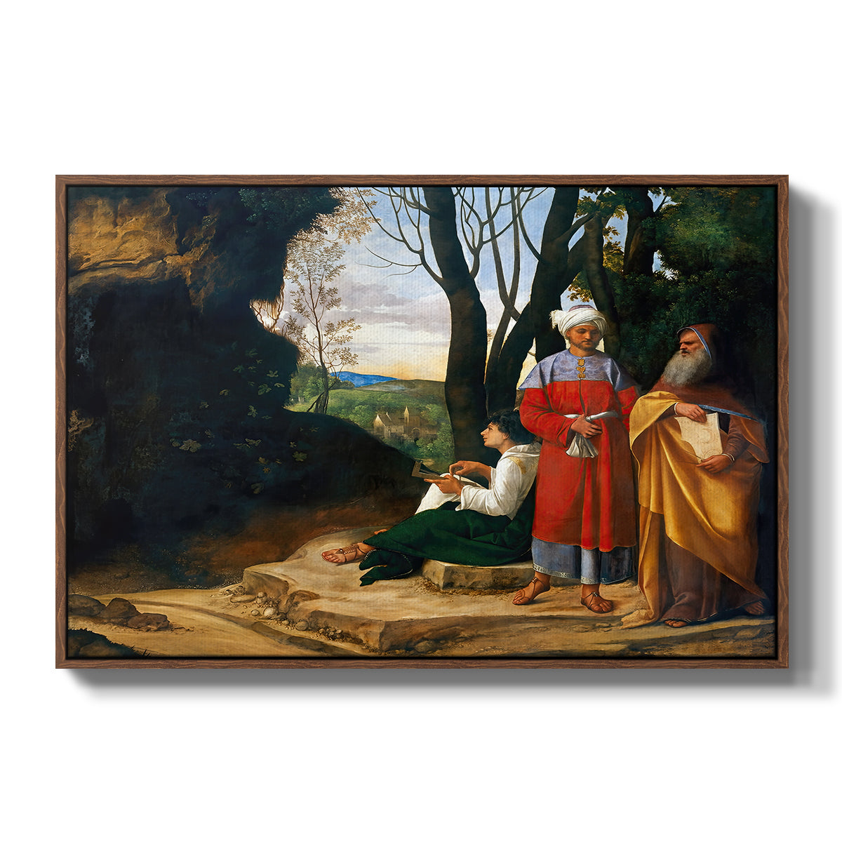The Three Philosophers, c. 1508-1509 - Floater Framed Canvas Print