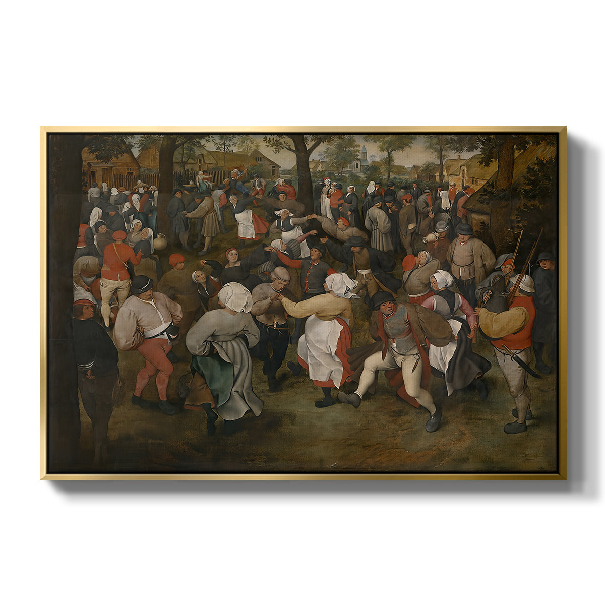 The Wedding Dance, c. 1566 - Floater Framed Canvas Print