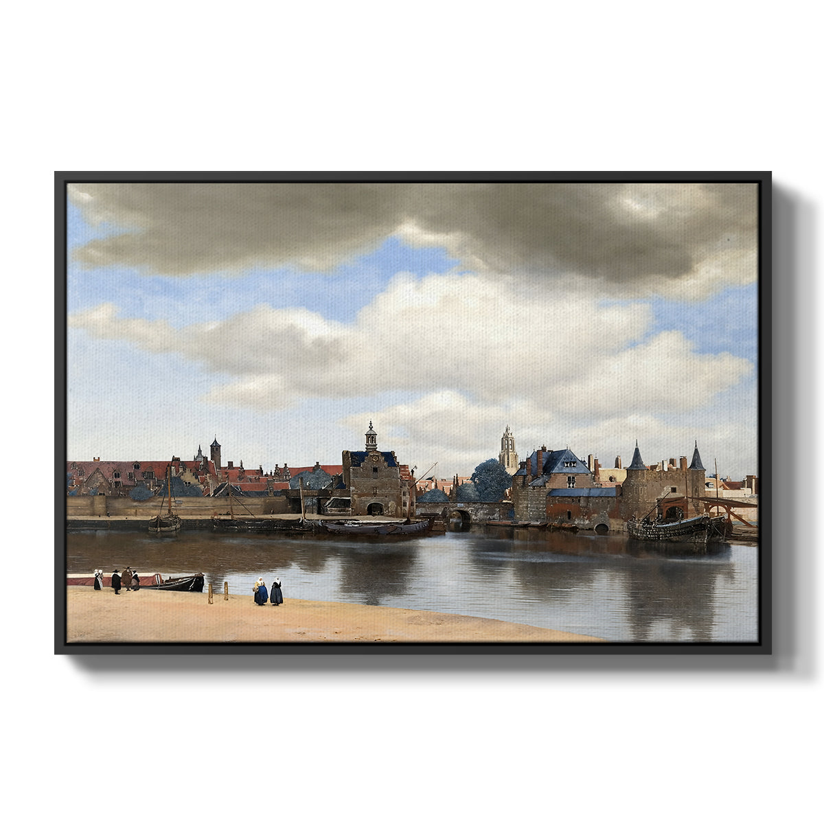 View of Delft, c. 1660-1661 - Floater Framed Canvas Print